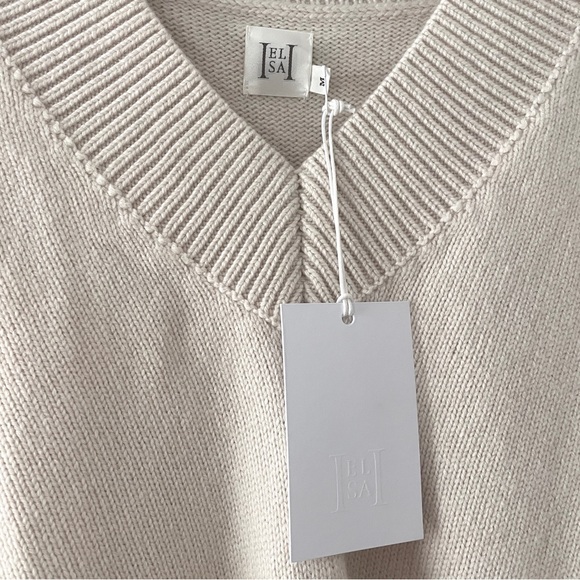 NWT Helsa Talena V Neck Sweater Medium - Picture 7 of 9